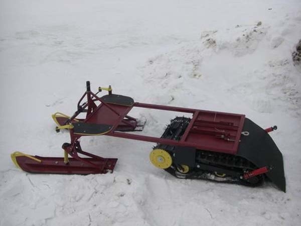 Сделал самодельный снегоход с двигателем «Lifan» 9 л.с